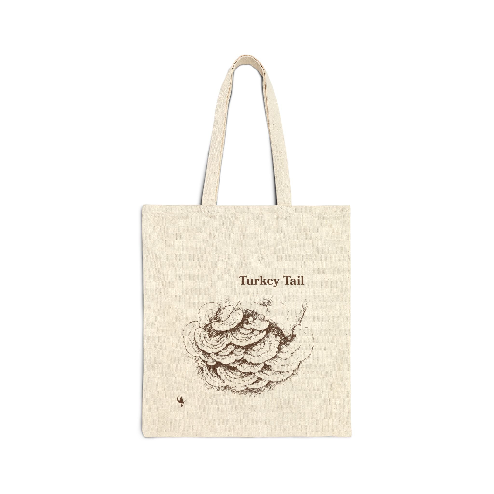 Turkey Tail Cotton Canvas Tote Bag 15" x 16"