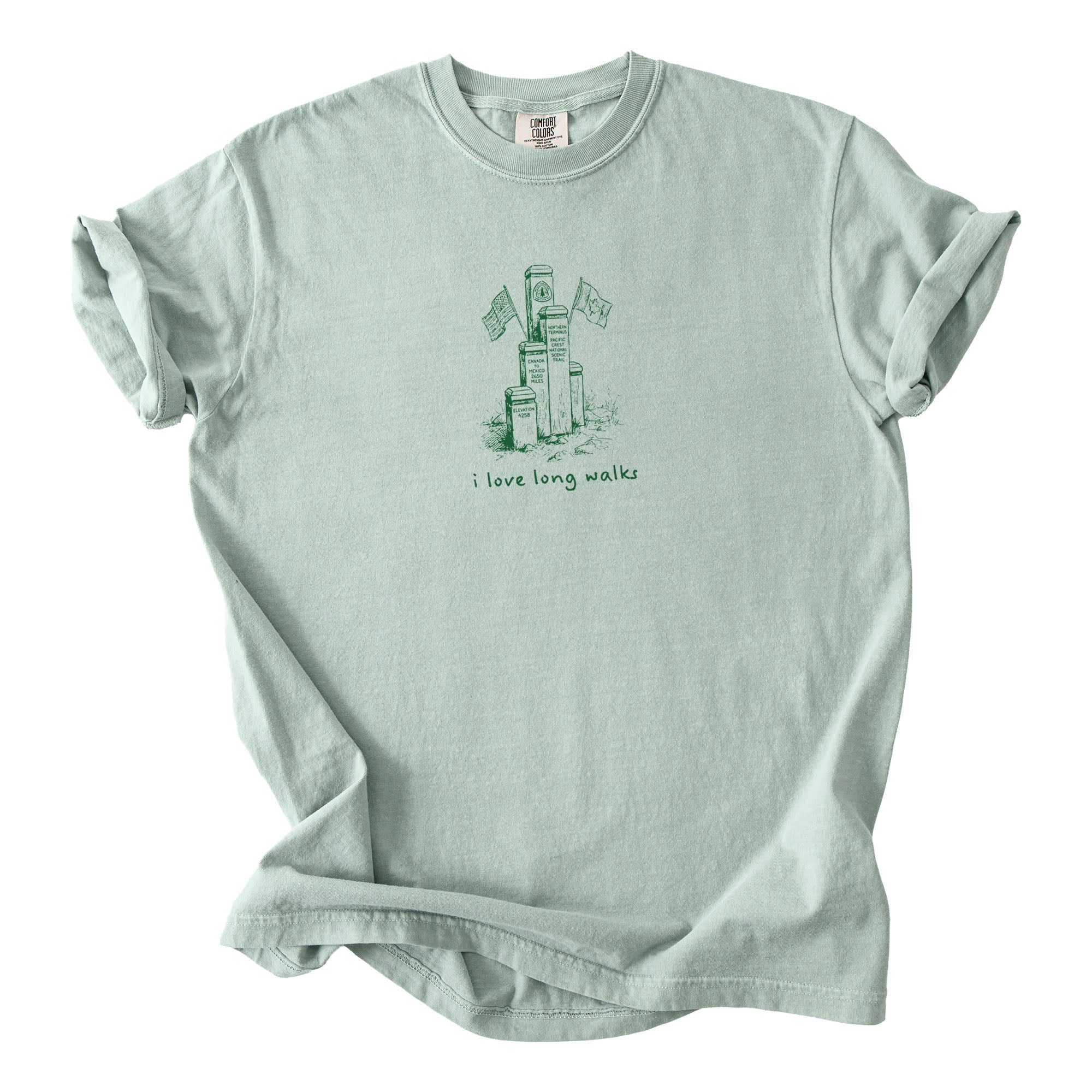 Pacific Crest Trail Northern Terminus Shirt I Love Long Walks Thru-Hiking PCT