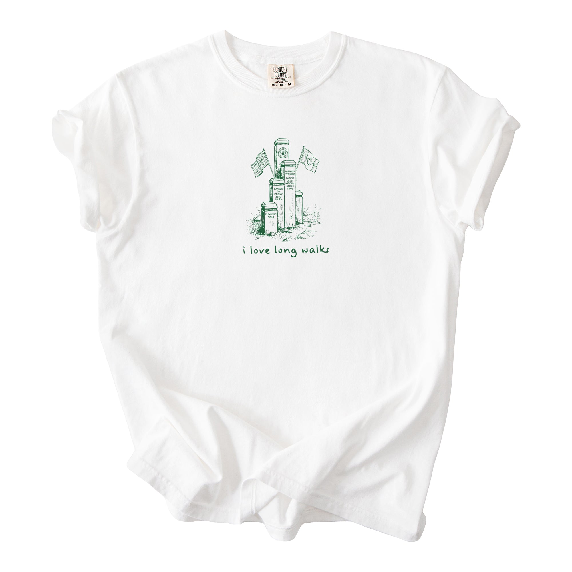 Pacific Crest Trail Northern Terminus Shirt I Love Long Walks Thru-Hiking PCT