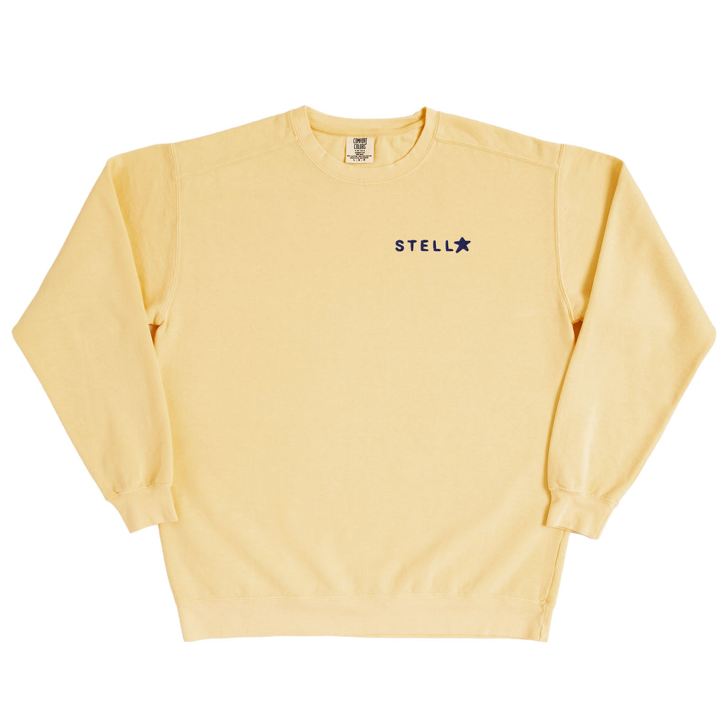 Stella Embroidered Crewneck Comfort Colors® Unisex Garment-Dyed Sweatshirt