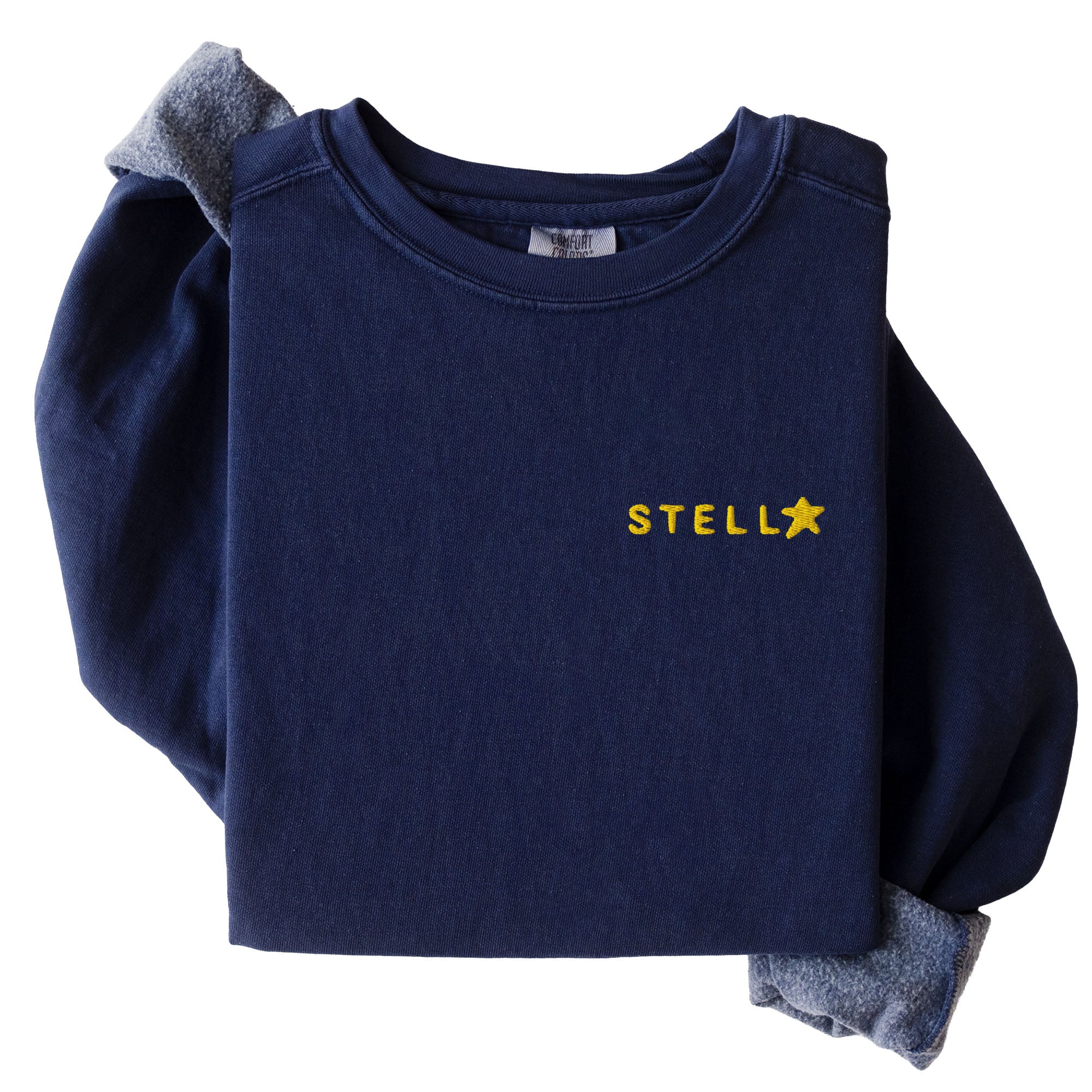 Stella Embroidered Crewneck Comfort Colors® Unisex Garment-Dyed Sweatshirt