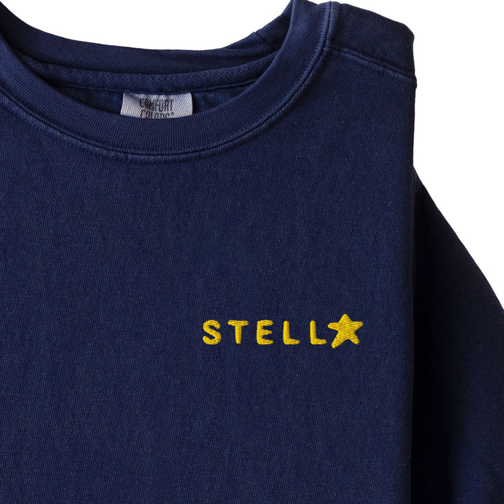Stella Embroidered Crewneck Comfort Colors® Unisex Garment-Dyed Sweatshirt