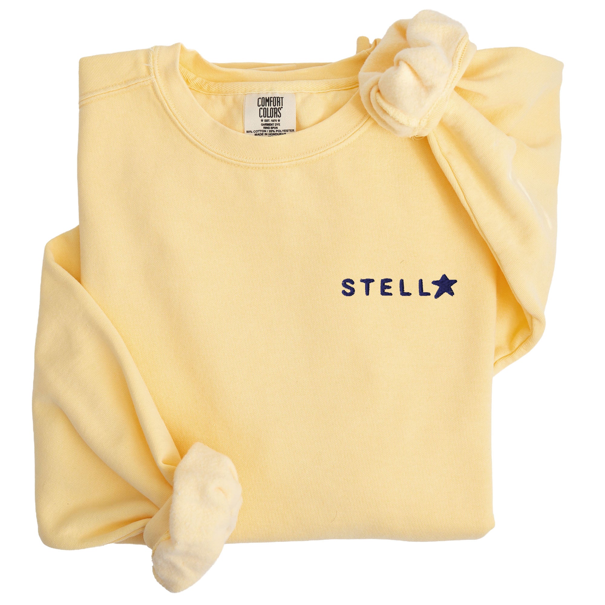 Stella Embroidered Crewneck Comfort Colors® Unisex Garment-Dyed Sweatshirt