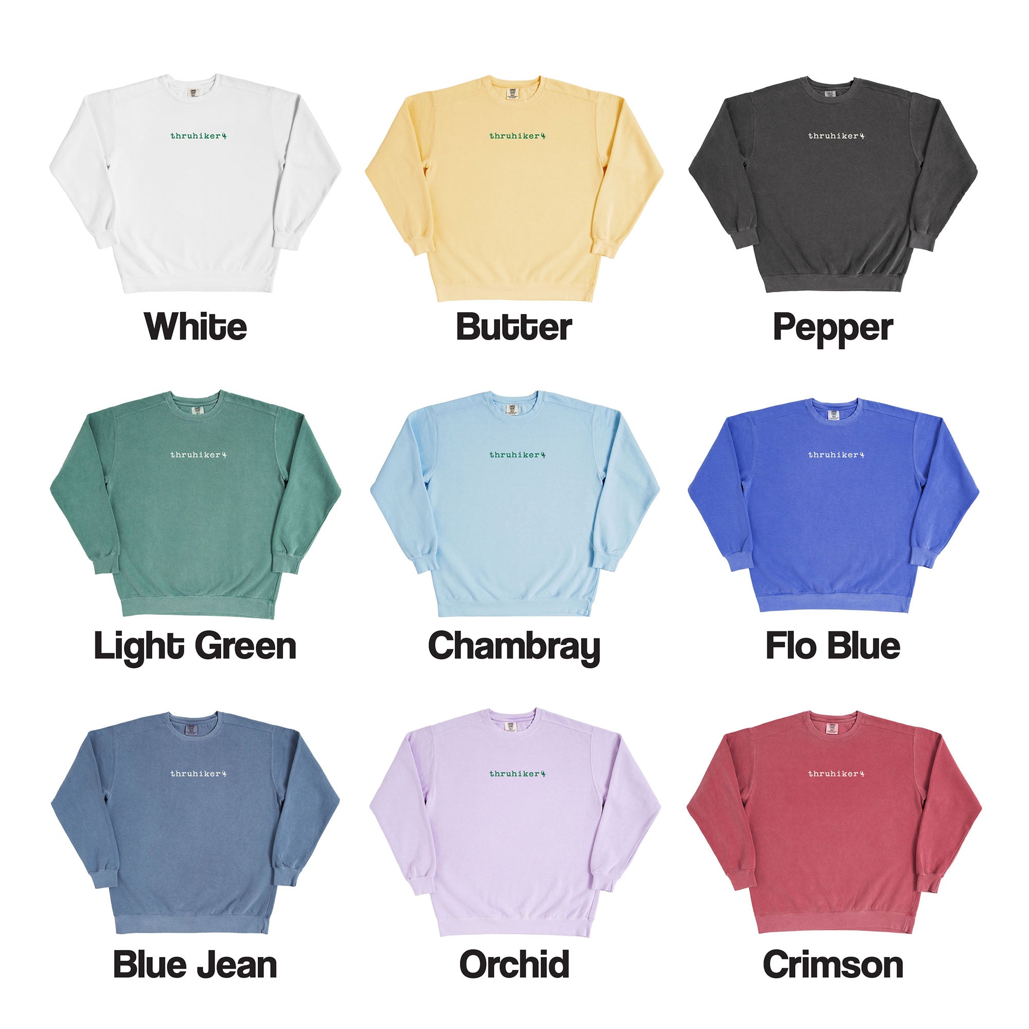 Thruhiker Crewneck Comfort Colors® Unisex Garment-Dyed Sweatshirt